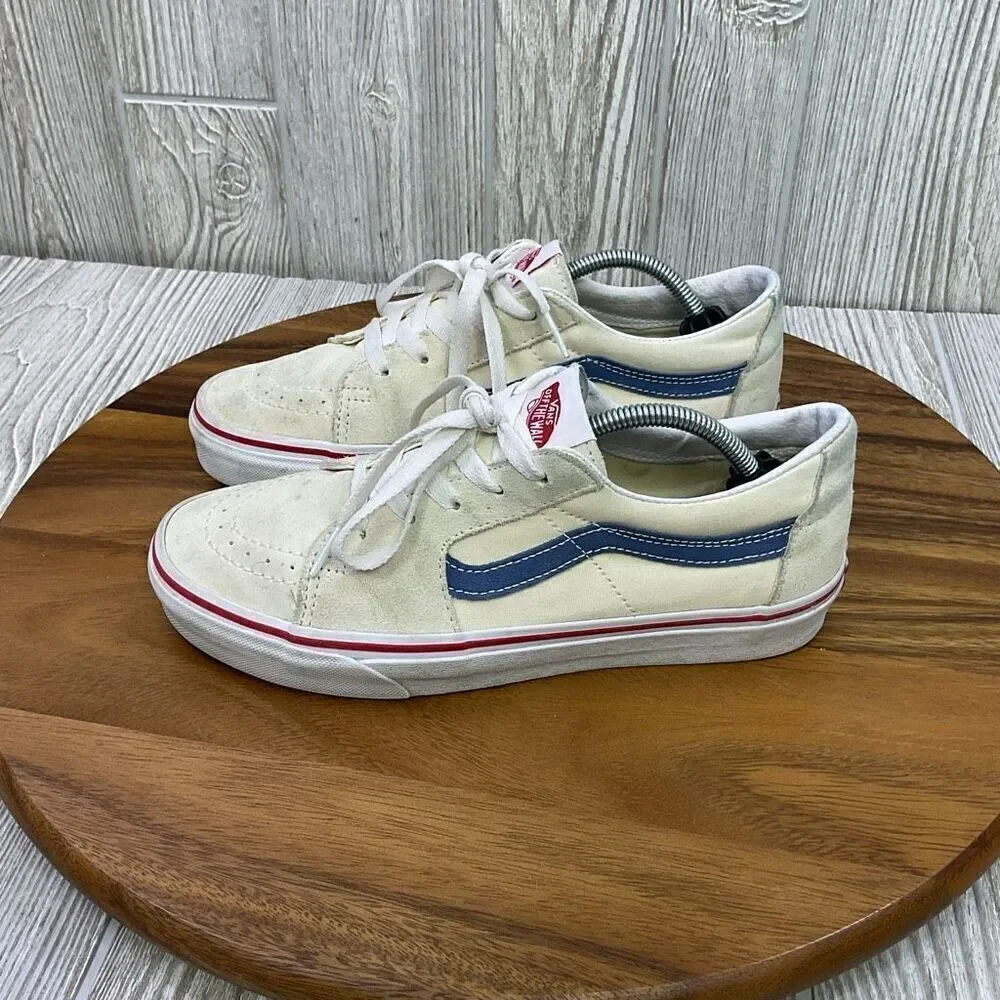 Vans Men's 7 Women's 8.5 Tan Suede Canvas Classic Low Top Sk8 Shoes